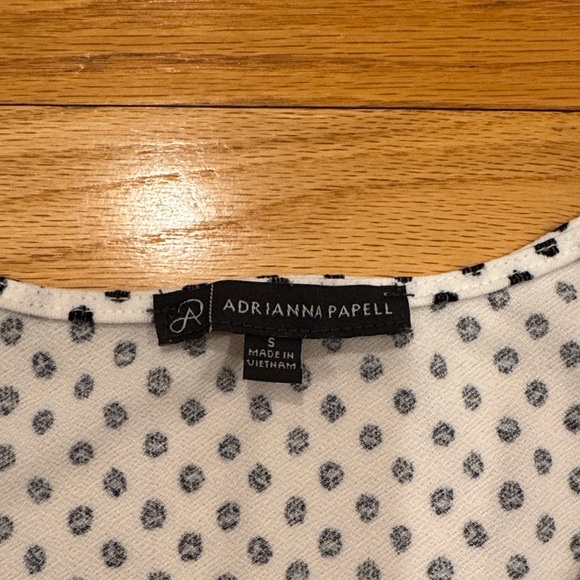 Adrianna Papell Black and White Polka Dot Blouse - Picture 2 of 4
